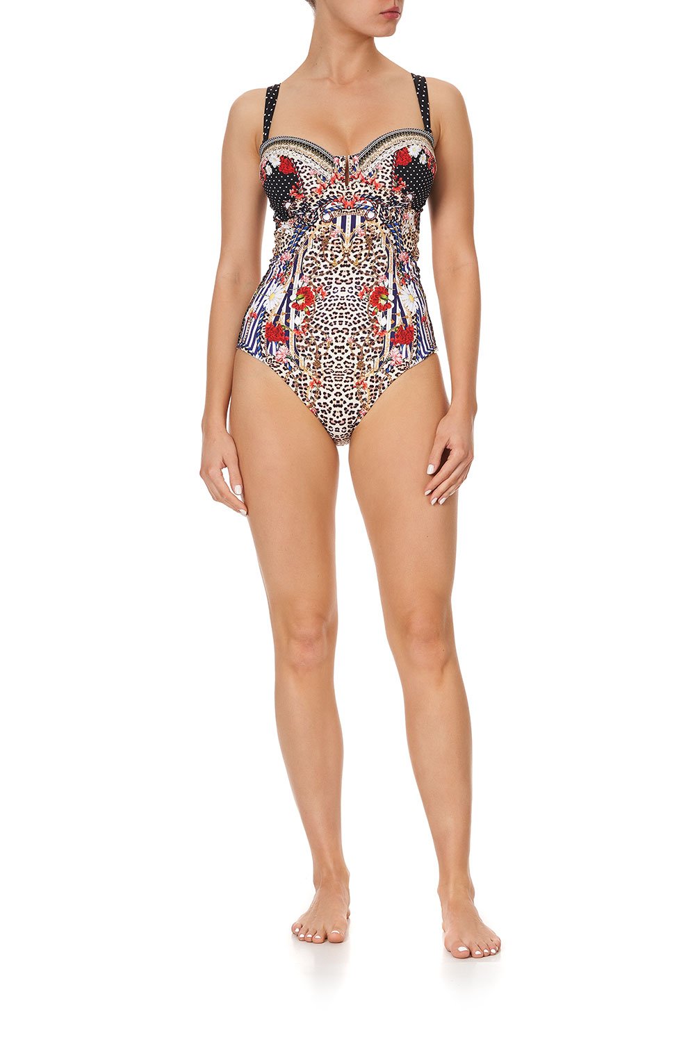 V WIRE BRA STYLE ONE PIECE DEAR BRIGITTE