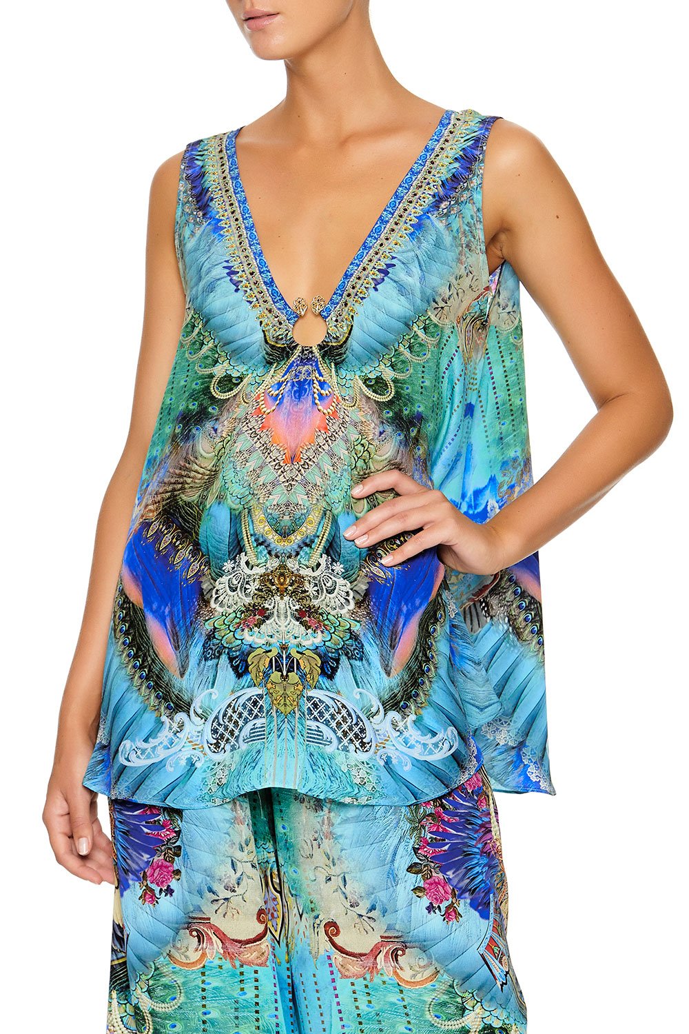 CAMILLA WIDE STRAP U-RING TOP FREEDOM FLIGHT