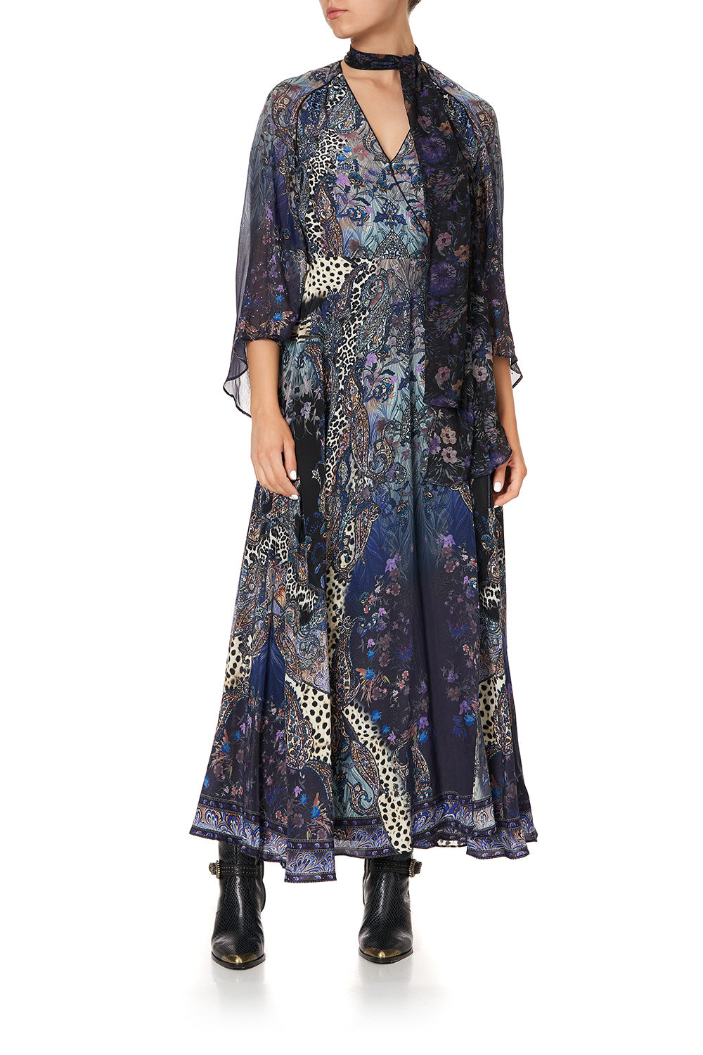 WRAP DRESS WITH NECK TIE FESTIVAL EXPRESS