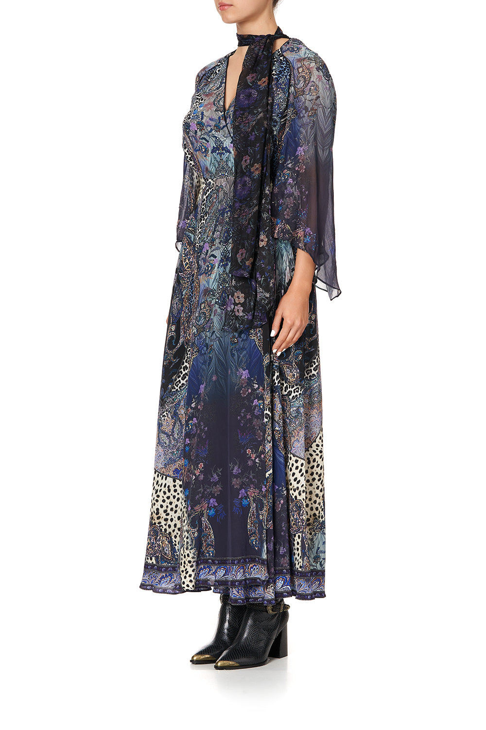 WRAP DRESS WITH NECK TIE FESTIVAL EXPRESS