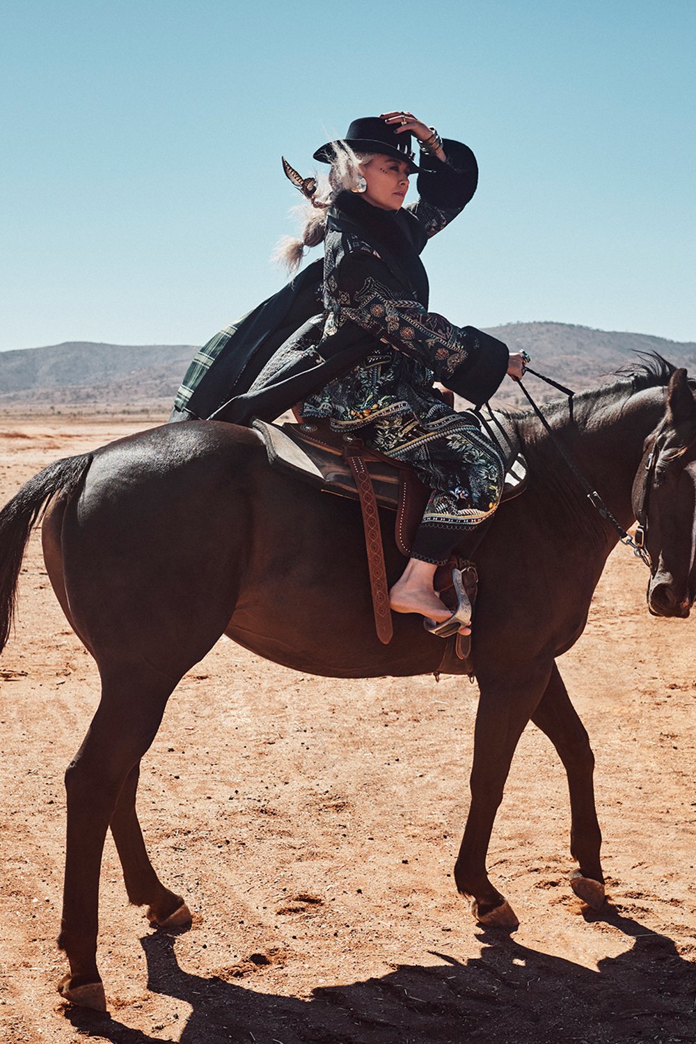 COAT WITH FAUX FUR CUFF AND COLLAR BOTANICAL CHRONICLES