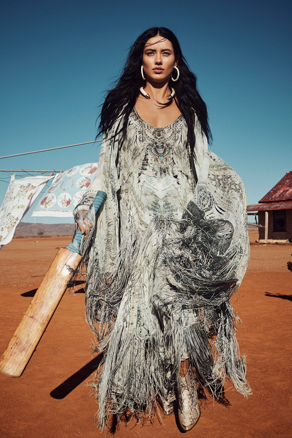 LAYERED FRILL LONG DRESS DAINTREE DREAMING