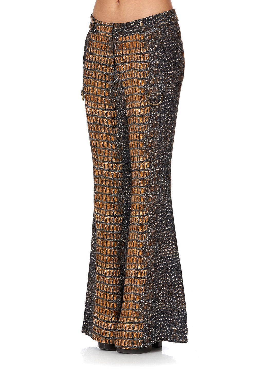 FLARE WITH D-RING DETAIL CROCODILE ROCK