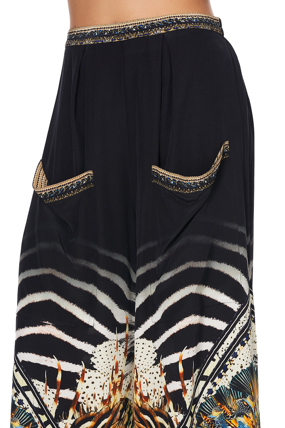 WIDE LEG TROUSER WITH FRONT POCKETS LOST PARADISE