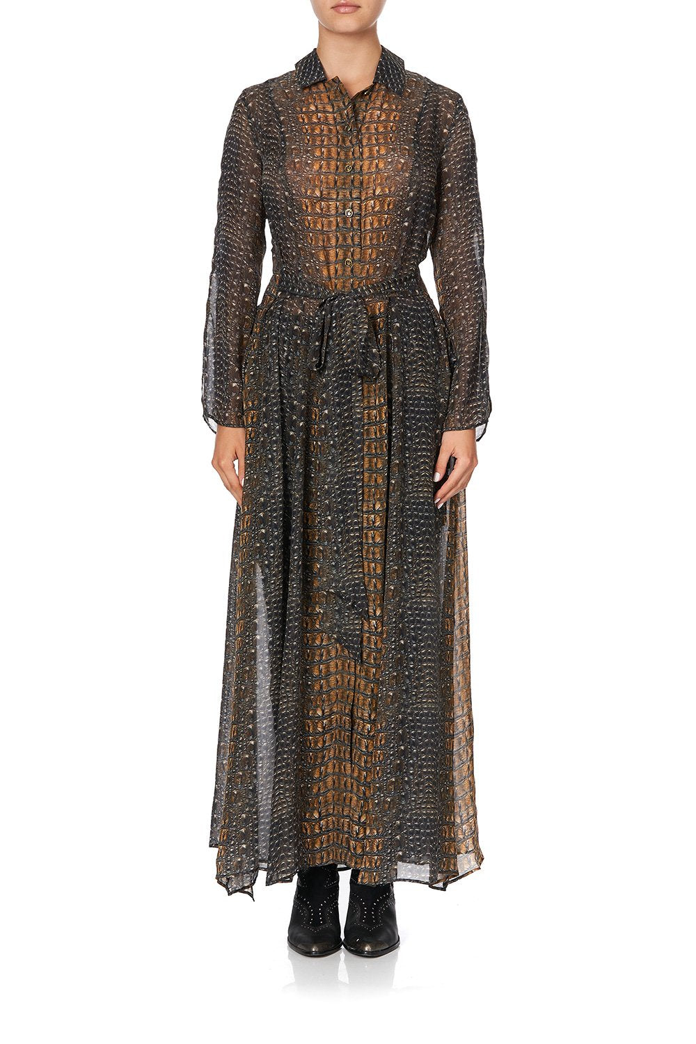 PRINTED TRENCH CROCODILE ROCK