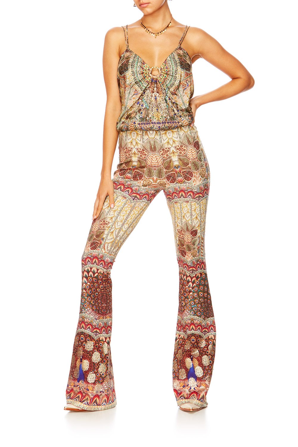 ECHOES OF ENCHANTMENT METAL TRIM DOUBLE STRAP TOP