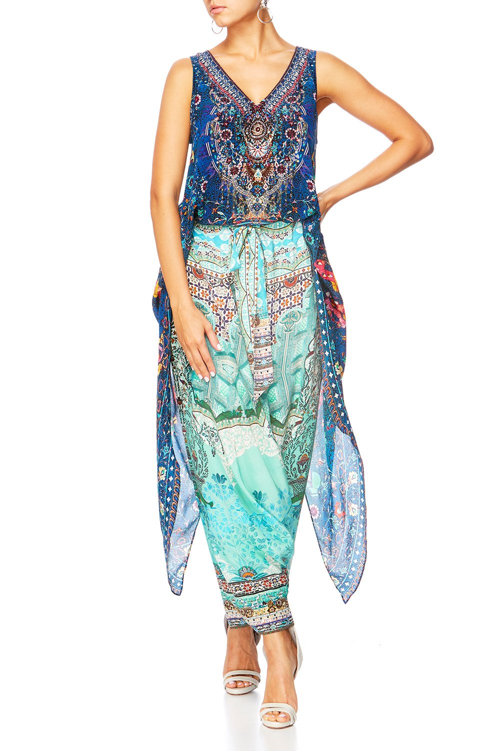 KINDNESS KALEIDOSCOPE HIGH LOW CROSS OVERLAY TOP