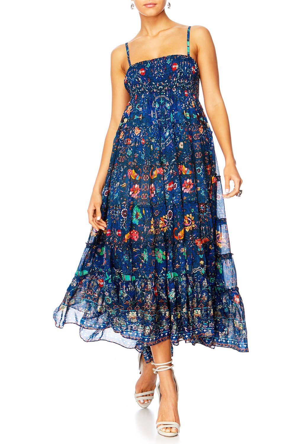 KINDNESS KALEIDOSCOPE SHEER TIERED CIRCLE SKIRT