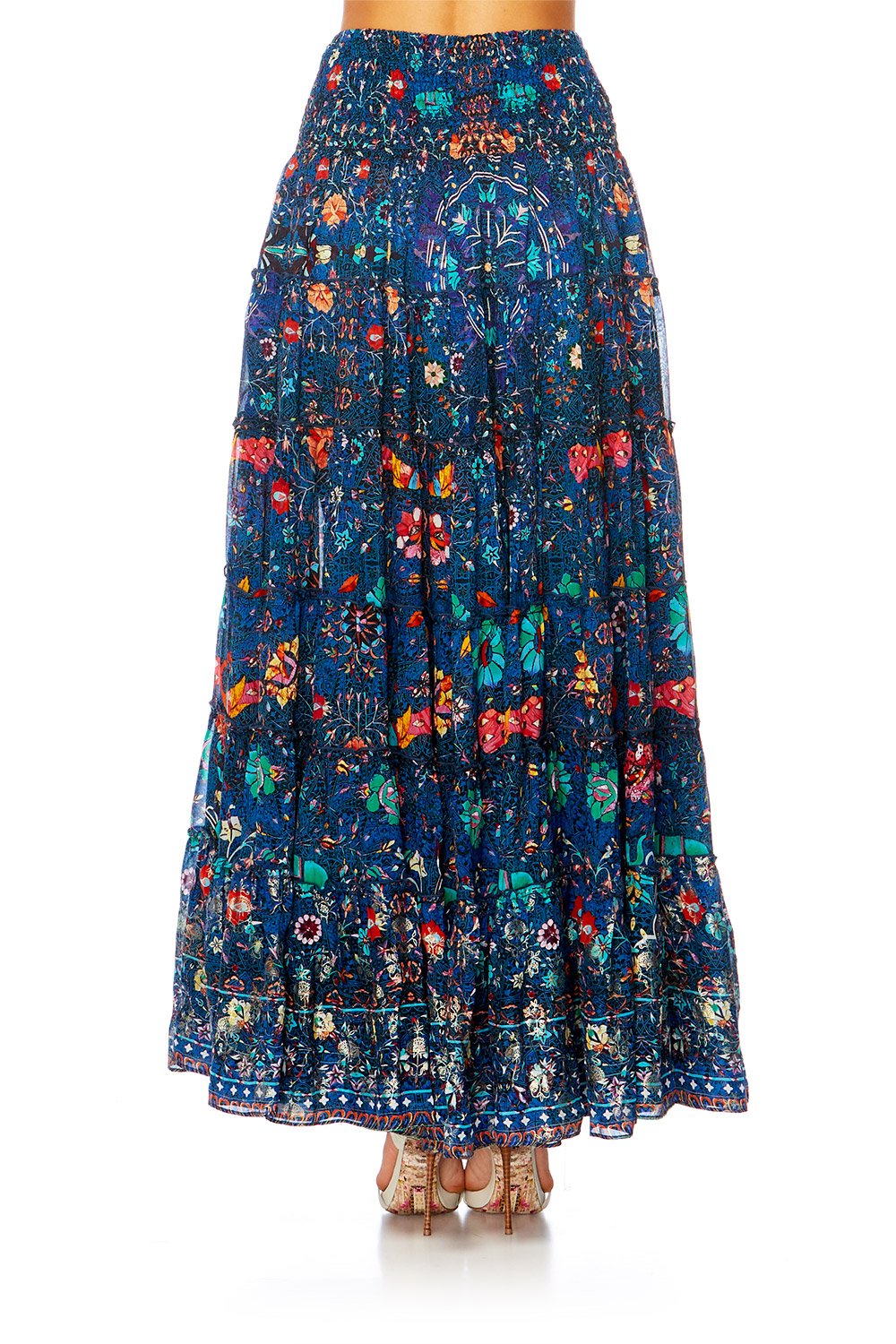 KINDNESS KALEIDOSCOPE SHEER TIERED CIRCLE SKIRT