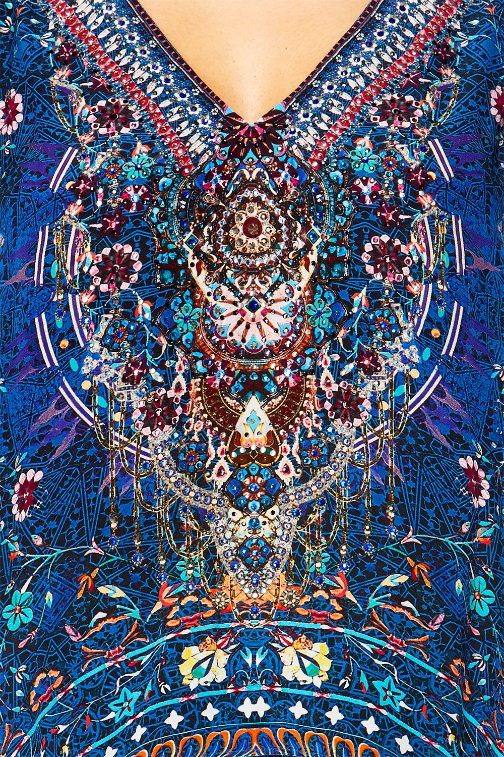 KINDNESS KALEIDOSCOPE HIGH LOW CROSS OVERLAY TOP