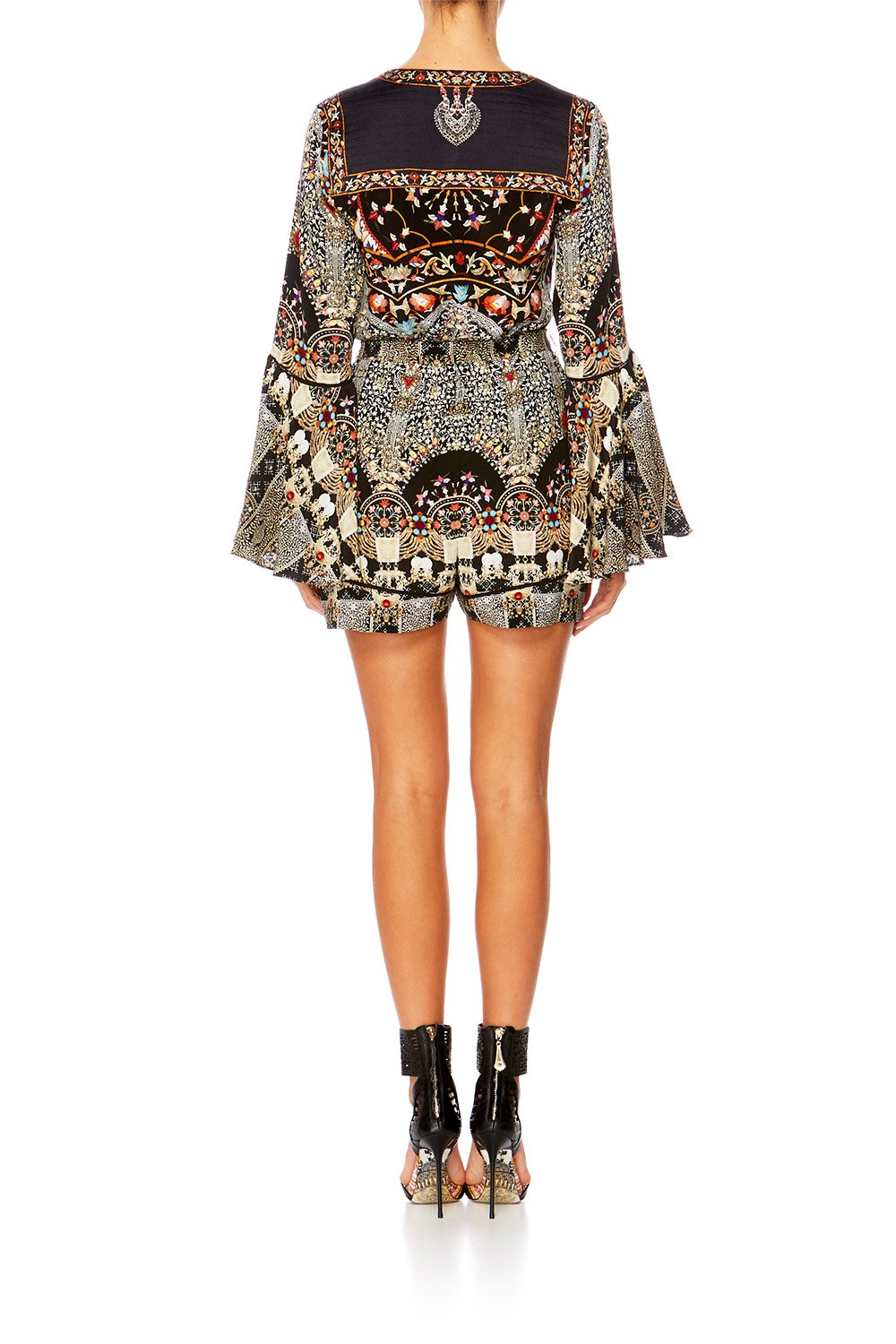 CHAMBER OF REFLECTIONS BUTTON FRONT PLAYSUIT