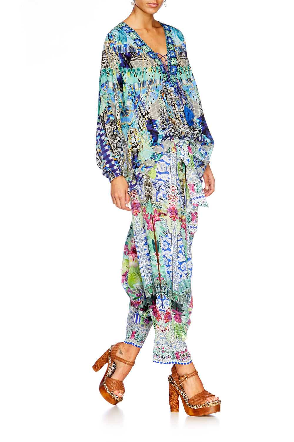 LEAVE ME WILD LACE UP SHIRT