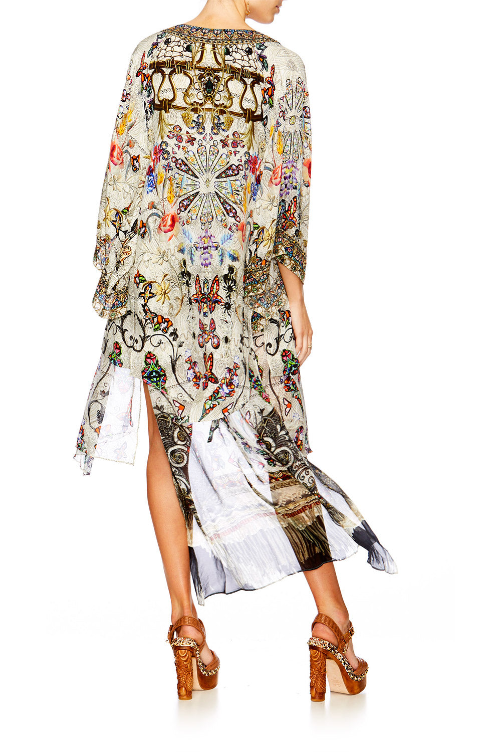 RAISE YOUR GLASS KIMONO W LONG OVERLAY