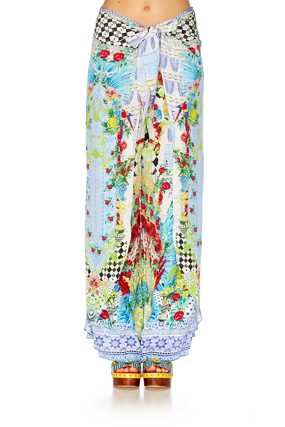 MASKING MADNESS LOOSE TROUSER WITH TIE FRONT