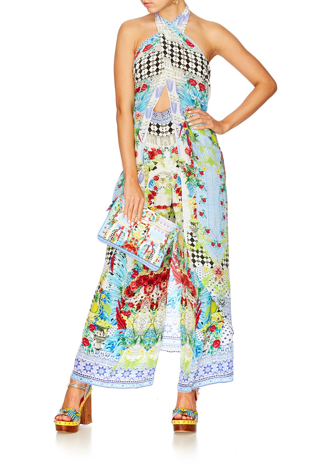 MASKING MADNESS LOOSE TROUSER WITH TIE FRONT