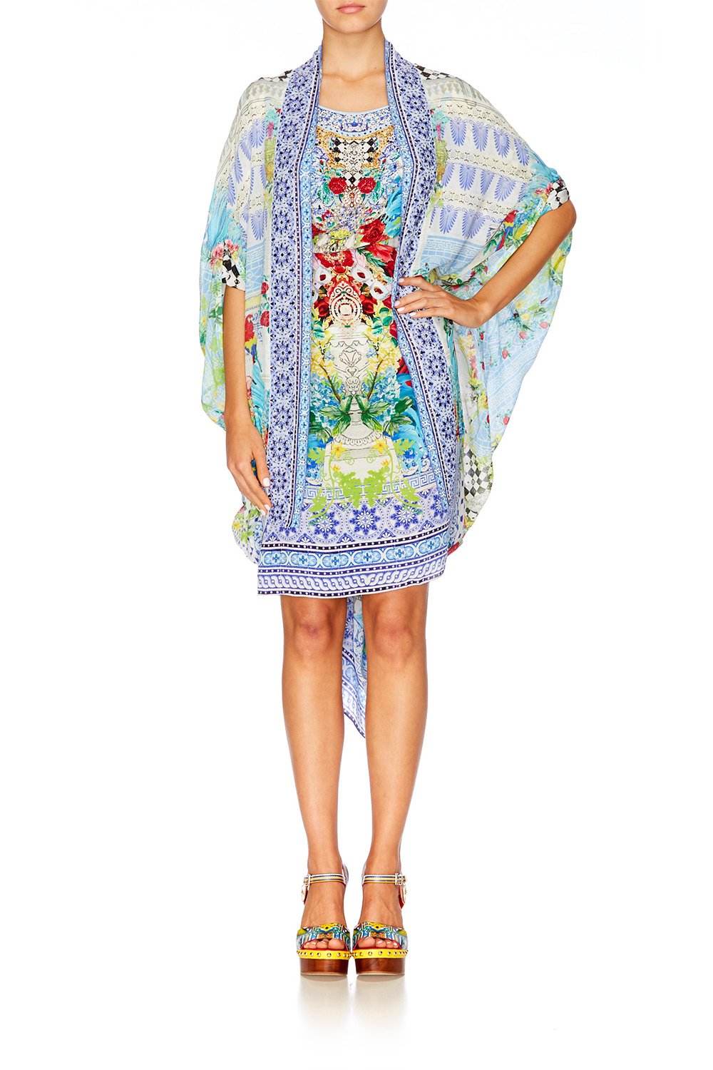 MASKING MADNESS OPEN FRONT CARDI CAPE