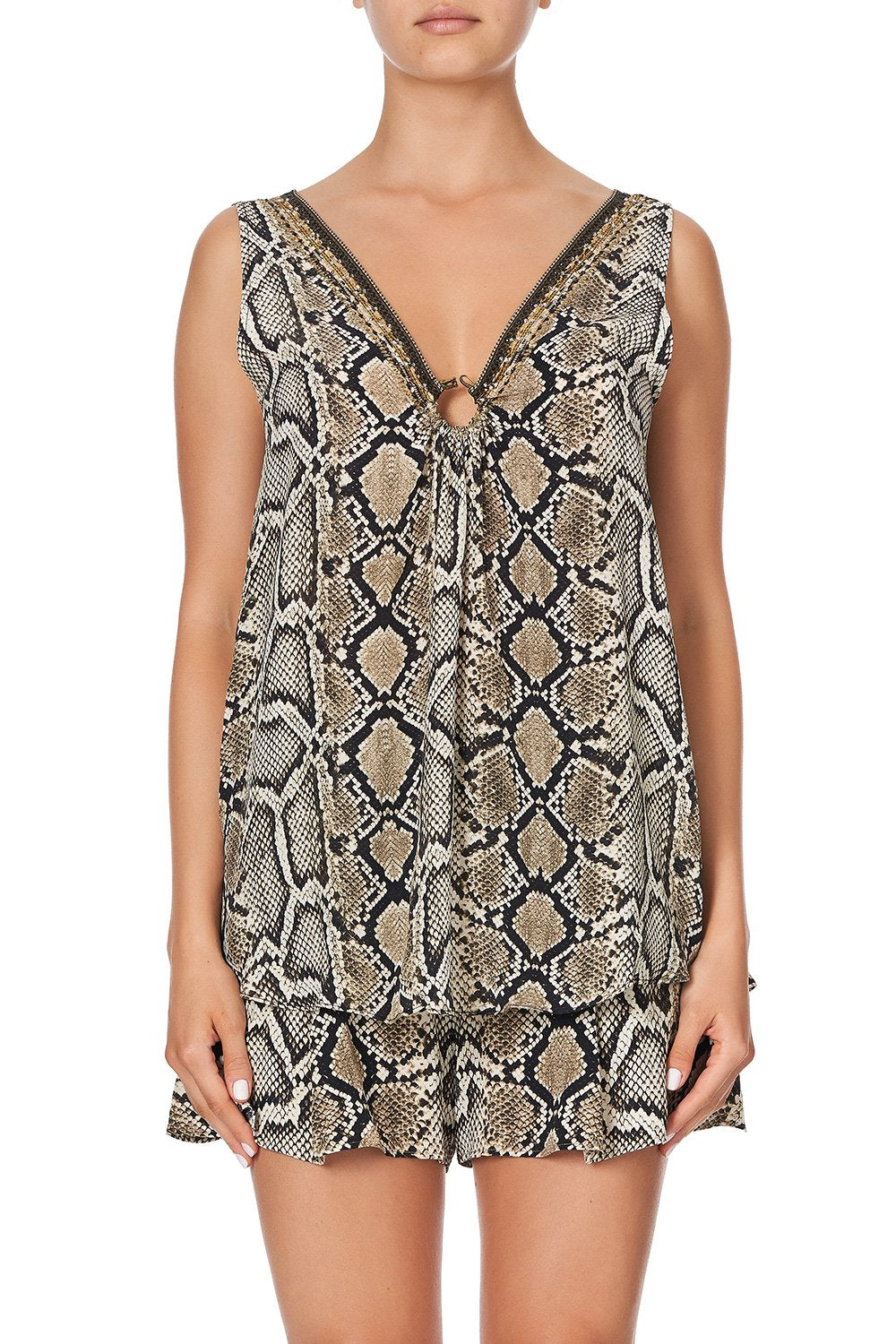 WIDE STRAP U-RING TOP KAKADU BOO