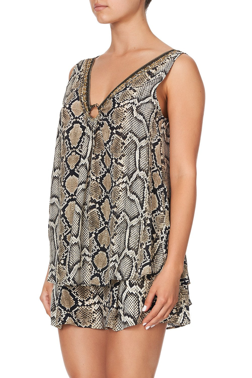 WIDE STRAP U-RING TOP KAKADU BOO